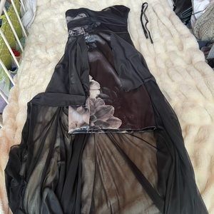 le chateau high-low dress with removable straps